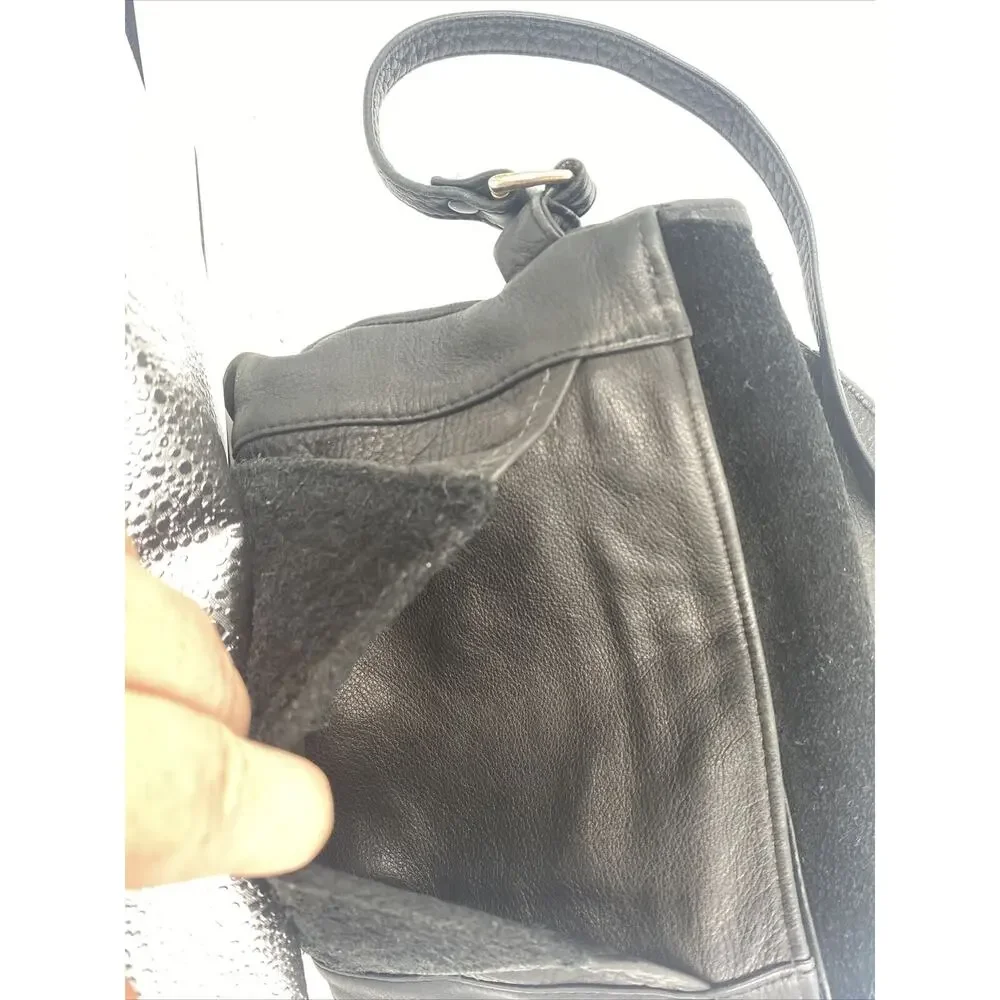 Elie Handbags Genuine Leather Crossbody Bag 9”x 7” Made in USA, Leather Purse - Picture 8 of 11